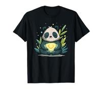 Meditación de corazón Panda con Aura Brillante Camiseta