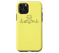 Meditación de los chakras del yoga ECG Cat Gato Carcasa para iPhone 11 Pro