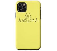 Meditación de los chakras del yoga ECG Cat Gato Carcasa para iPhone 11 Pro Max