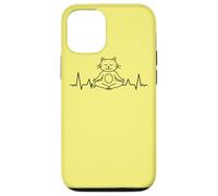 Meditación de los chakras del yoga ECG Cat Gato Carcasa para iPhone 12/12 Pro