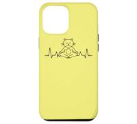 Meditación de los chakras del yoga ECG Cat Gato Carcasa para iPhone 12 Pro Max