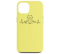 Meditación de los chakras del yoga ECG Cat Gato Carcasa para iPhone 13