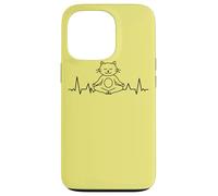 Meditación de los chakras del yoga ECG Cat Gato Carcasa para iPhone 13 Pro
