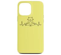 Meditación de los chakras del yoga ECG Cat Gato Carcasa para iPhone 13 Pro Max