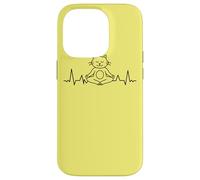 Meditación de los chakras del yoga ECG Cat Gato Carcasa para iPhone 14 Pro