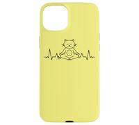 Meditación de los chakras del yoga ECG Cat Gato Carcasa para iPhone 15 Plus