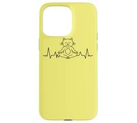 Meditación de los chakras del yoga ECG Cat Gato Carcasa para iPhone 15 Pro Max
