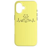 Meditación de los chakras del yoga ECG Cat Gato Carcasa para iPhone 16