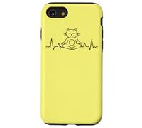 Meditación de los chakras del yoga ECG Cat Gato Carcasa para iPhone SE (2020) / 7 / 8