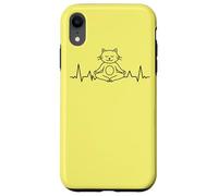 Meditación de los chakras del yoga ECG Cat Gato Carcasa para iPhone XR