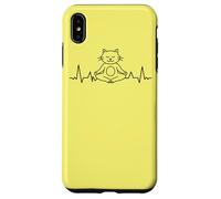 Meditación de los chakras del yoga ECG Cat Gato Carcasa para iPhone XS Max