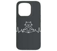 Meditación de los Chakras del Yoga Mandala Cat Pilates Gato Carcasa para iPhone 15 Pro