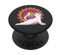 Meditación de los Chakras del Yoga Mandala Cat Pilates Gato PopSockets PopGrip Adhesivo