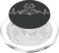 Meditación de los Chakras del Yoga Mandala Cat Pilates Gato PopSockets PopGrip para MagSafe