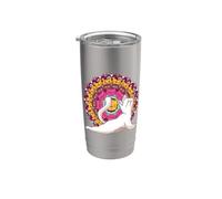Meditación de los chakras del yoga Mandala Cat Pilates Gato Vaso térmico de acero inoxidable de doble pared