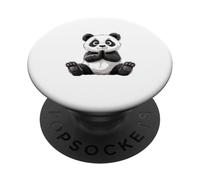 Meditación de panda pacífico Calma Vibes conscientes PopSockets PopGrip Adhesivo