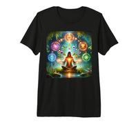 Meditación del Despertar Espiritual Arte Energía Cósmica Camiseta Premium