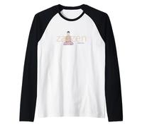 Meditación diaria de Zazen para budistas zen Camiseta Manga Raglan