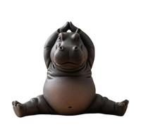 Meditación Divertida Meditando Hippo Miniatura Statue Ornament Desktop Decors For Meditations Corner HouseMings Presente Meditaciones Divertidas Decoración De Hipopótamos