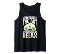 Meditación El Arte de Pretender Relajar Yoga Camiseta sin Mangas