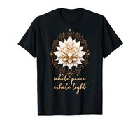 Meditación esotérica Lotus Inhale Peace Exhale Light Yoga Camiseta