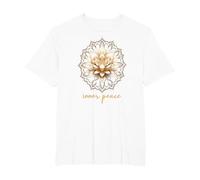 Meditación Esoterismo Lotus Inner Peace Yoga Camiseta, Hombre Tallas Grandes, Blanco, 5X Alto
