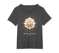 Meditación Esoterismo Lotus Inner Peace Yoga Camiseta, Mujer Tallas Grandes, Jaspeado Oscuro, 5XL Grande