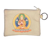 Meditación Espiritual Iluminacion Llavero Monedero Beige, beige, Talla única