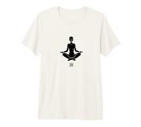 Meditación Espiritual Zen en Personajes Kanji Japoneses Camiseta Premium