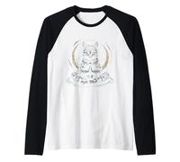 Meditación Gato Yoga Espiritual Hindú Budista Buda Zen Camiseta Manga Raglan