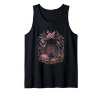 Meditación Lotus Colibrí Floral Mandala Luna Yoga Camiseta sin Mangas