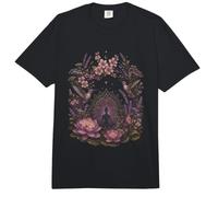 Meditación Lotus Colibrí Floral Mandala Luna Yoga Comfort Colors Adult Heavyweight T-Shirt
