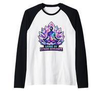 Meditación Lunar Mindfulness Lunar Bienestar Espiritual Camiseta Manga Raglan
