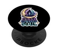 Meditación Lunar Mindfulness Lunar Bienestar Espiritual PopSockets PopGrip Adhesivo