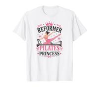 Meditación Pilates Reformer-Princess-Pilates Yoga Pilates Camiseta gráfica económica, Hombre, Blanco, XL