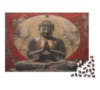 Meditación Puzzles 1000 Piezas De Cartón Grueso Buda meditativo Rompecabezas Anti Estrés Adultos para Cena con Amigos como Regalo Original 52x38cm/1000pcs