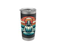 Meditación sobre Jesús en estilo vintage: espiritualidad inspiradora y empoderadora Vaso térmico de acero inoxidable de doble pared