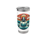 Meditación sobre Jesús en estilo vintage: espiritualidad inspiradora y empoderadora Vaso térmico de acero inoxidable de doble pared