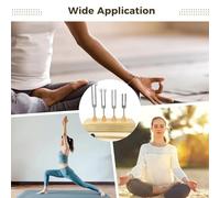 Meditación, tenedores de afinación de chakras de yoga, instrumentos de terapia de sonido de aleación de aluminio, incluye cuatro piezas de 1024 Hz 512 Hz 256 Hz 128 Hz, juego de curación, no invasivo