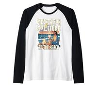 MEDITACIÓN Y SOLITUD EN LA PLAYA meditaciones al aire libre Camiseta Manga Raglan