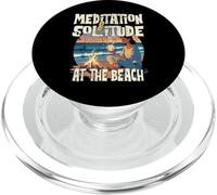 MEDITACIÓN Y SOLITUD EN LA PLAYA meditaciones al aire libre PopSockets PopGrip para MagSafe