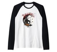 Meditación Yin Yang Árbol Sakura Budismo Taiji Tai Chi Zen Camiseta Manga Raglan
