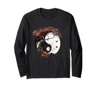 Meditación Yin Yang Árbol Sakura Budismo Taiji Tai Chi Zen Manga Larga