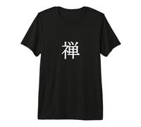 Meditación Zen en Caracteres japoneses Kanji Camiseta Premium