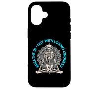 Meditar Esqueleto Mindfulness Yoga Amor Espiritual Amante Bondad Carcasa para iPhone 16