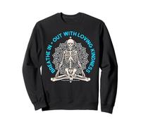 Meditar Esqueleto Mindfulness Yoga Amor Espiritual Amante Bondad Sudadera
