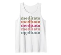 meditar Inspirador motivación Positiva Retro Vintage Divertido Camiseta sin Mangas