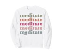 meditar Inspirador motivación Positiva Retro Vintage Divertido Sudadera