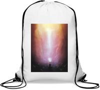 Meditation and Spiritual Connection - Saco de gimnasio informal con cordón, color blanco, White, Talla única