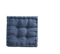 Meditation Floor Square Pillow For Seating On Solid Tufted Thick Pad Cushion For Yoga Balcony Chair Seat Cushions para Banco De Jardín(Blue)